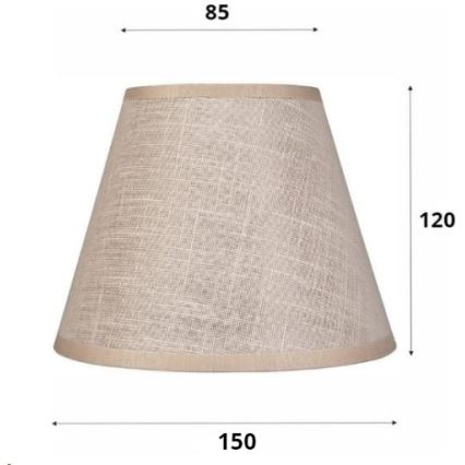 Rezerves abažūrs lustrai un sienas lampai ANTONIO E14 120x150 mm bēša