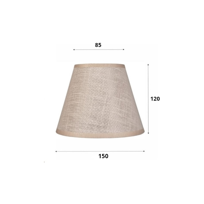 Rezerves abažūrs lustrai un sienas lampai ANTONIO E14 120x150 mm bēša