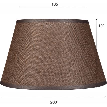 Rezerves abažūrs lustrai un sienas lampai ANTONIO E14 120x200 mm brūna