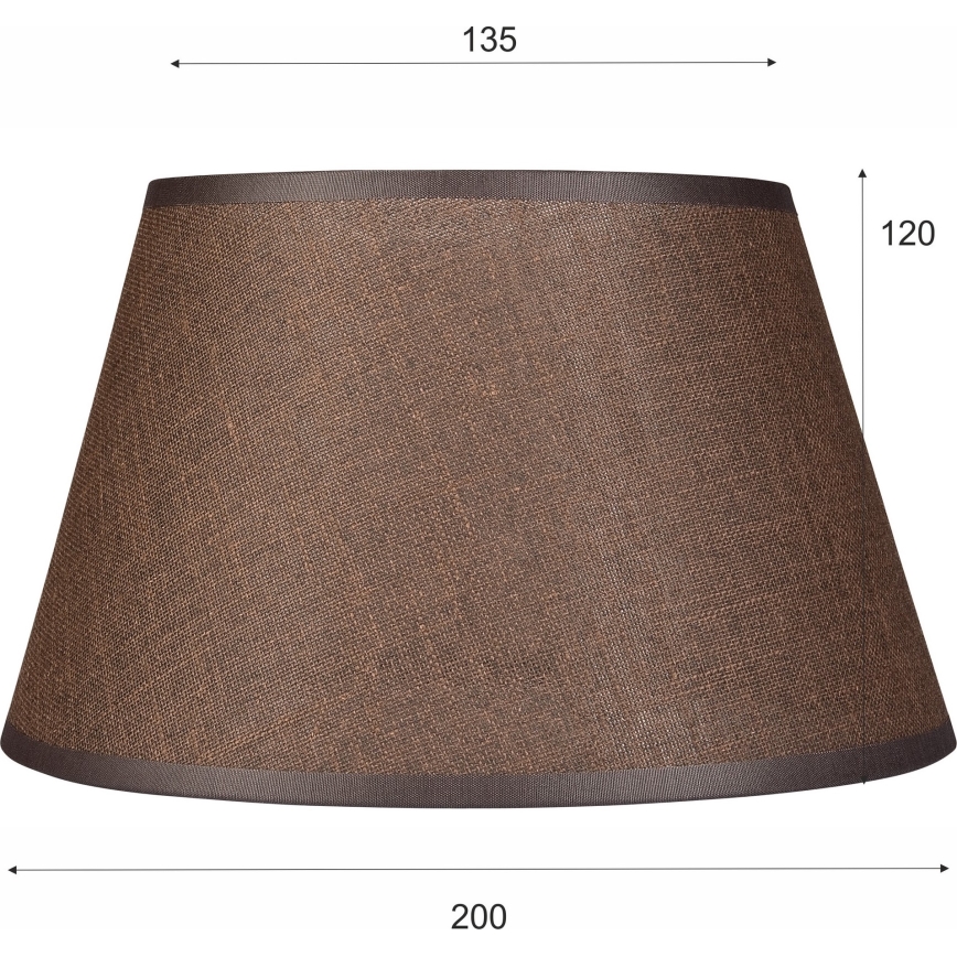 Rezerves abažūrs lustrai un sienas lampai ANTONIO E14 120x200 mm brūna