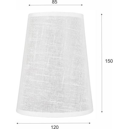Rezerves abažūrs lustrai un sienas lampai ANTONIO E14 150x120 mm balta