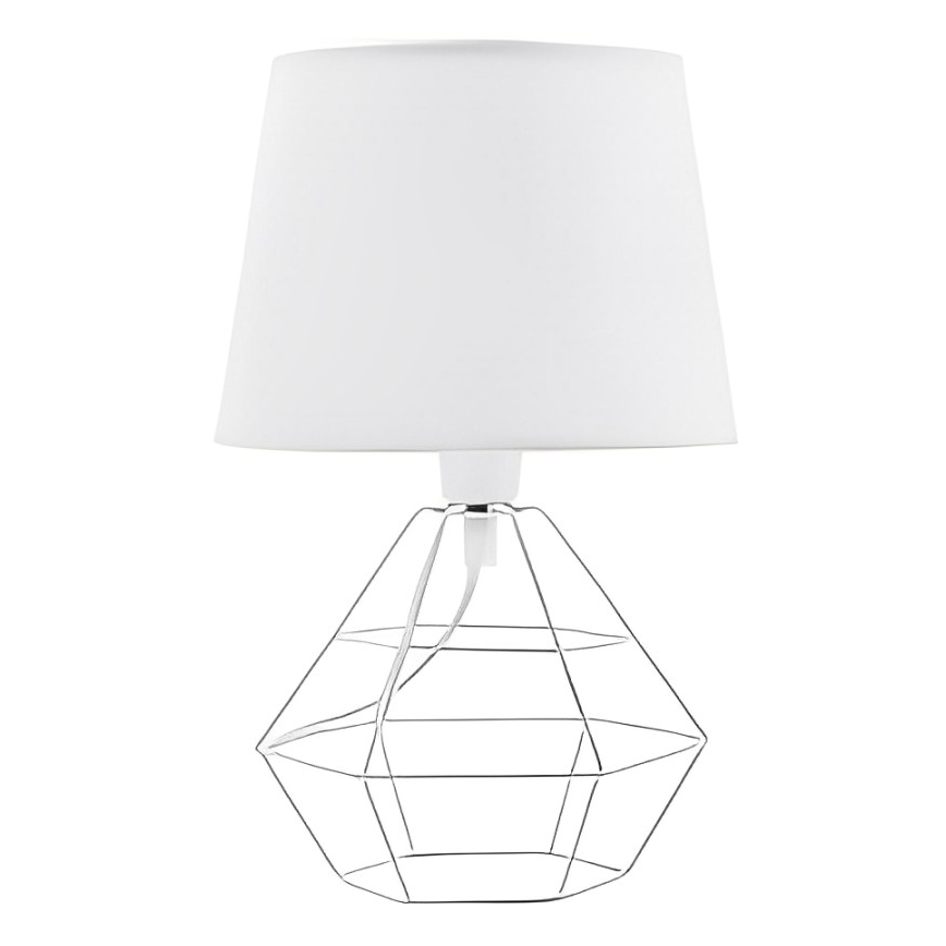 Rezerves abažūrs galda lampai DIAMOND E27 17x20 cm balta
