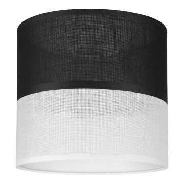 Rezerves abažūrs lustrai, sienas lampai un galda lampai ANDREA E27 d. 16 cm melna/balta