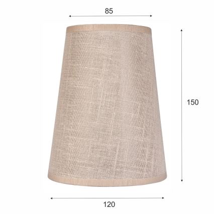 Rezerves abažūrs lustrai un sienas lampai ANTONIO E14 150x120 mm bēša