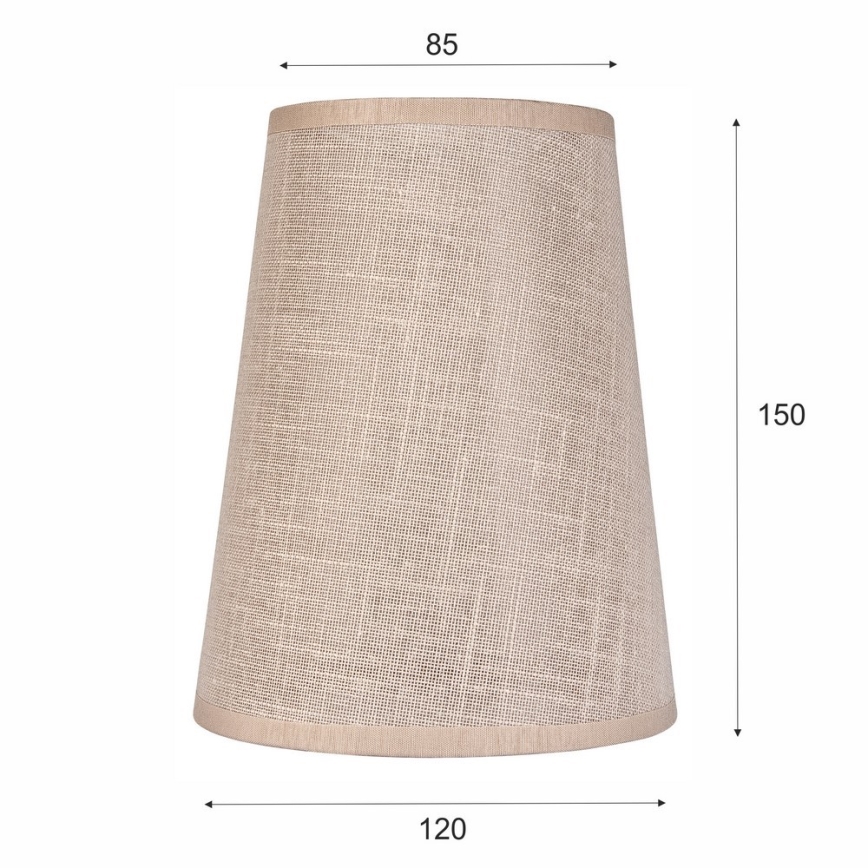 Rezerves abažūrs lustrai un sienas lampai ANTONIO E14 150x120 mm bēša