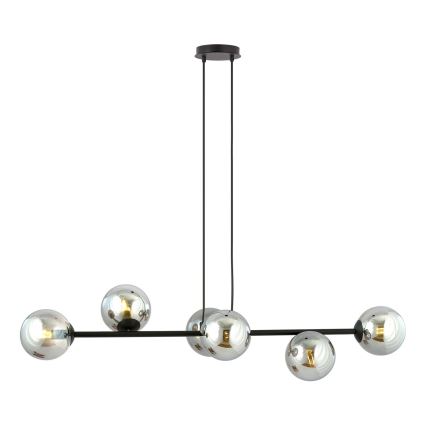 Rezerves abažūrs lustrai un sienas lampai ROSSI d. 14 cm pelēka/dūmakains