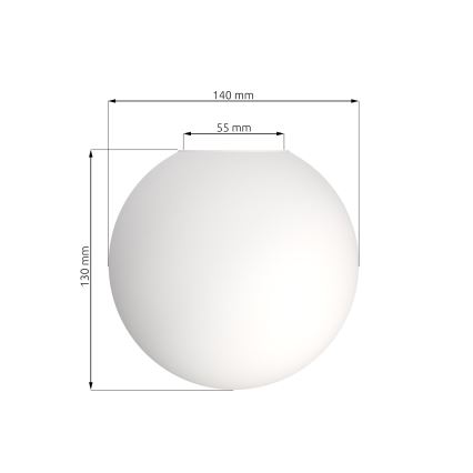 Rezerves abažūrs lustrām SOMA/SMART/GLAM/ROYAL/LINNEAR. E14, Ø 14 cm, balts