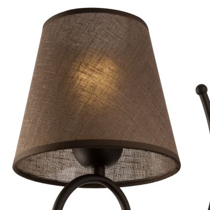 Rezerves abažūrs sienas lampai LORENZO E27 d. 16 cm brūna