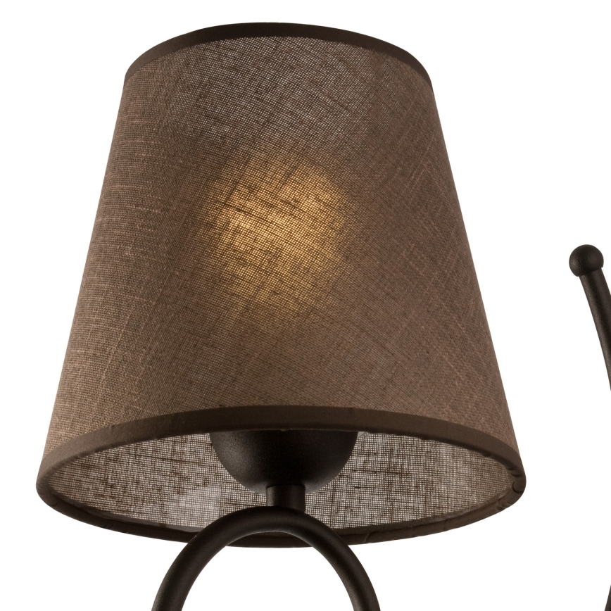 Rezerves abažūrs sienas lampai LORENZO E27 d. 16 cm brūna