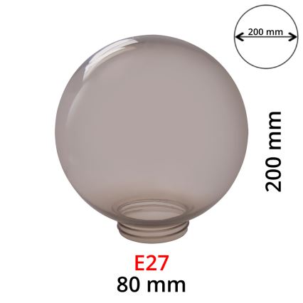 Rezerves dūmakains abažūrs priekš lampas E27 d. 20 cm