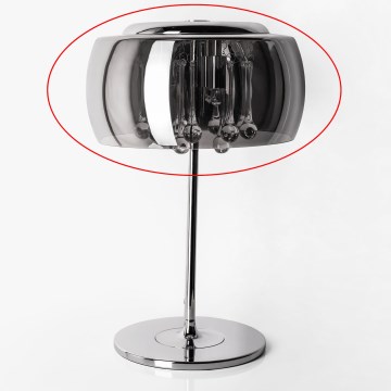 Rezerves stikls galda lampai G9, Ø 28 cm, dūmakaini pelēks