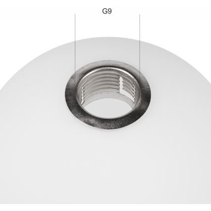 Rezerves stikls lustrai ASTRO, ANTONIO G9, diametrs 12 cm