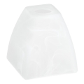 Rezerves stikls lustrai E14 10x13 cm balta