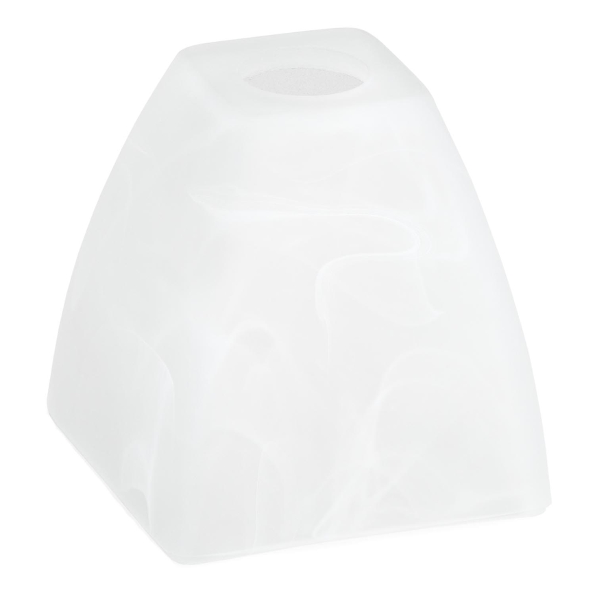 Rezerves stikls lustrai E14 10x13 cm balta