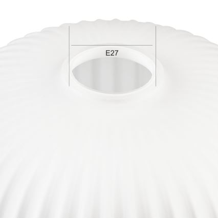 Rezerves stikls lustrai HARMA E27 18x20 cm balta