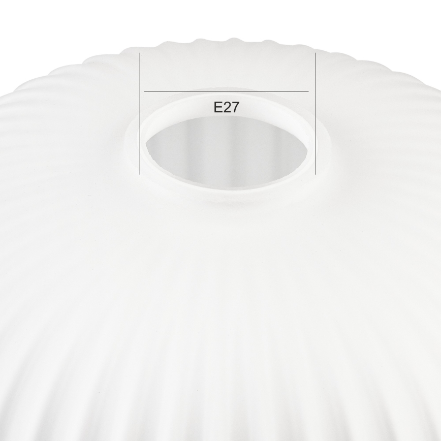 Rezerves stikls lustrai HARMA E27 18x20 cm balta