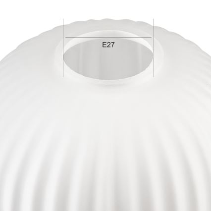 Rezerves stikls lustrai HARMA E27 21x14 cm balta