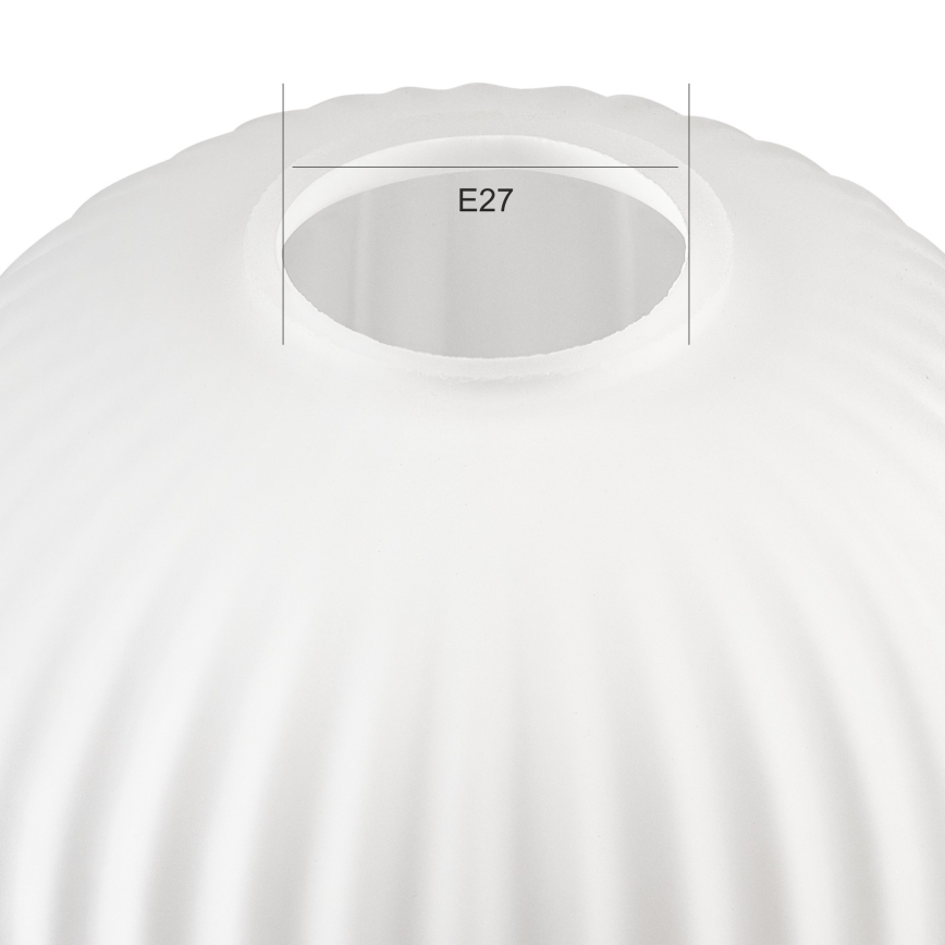 Rezerves stikls lustrai HARMA E27 21x14 cm balta