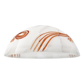 Rezerves stikls lustrai SFERA E27 120x300 mm balta/oranža