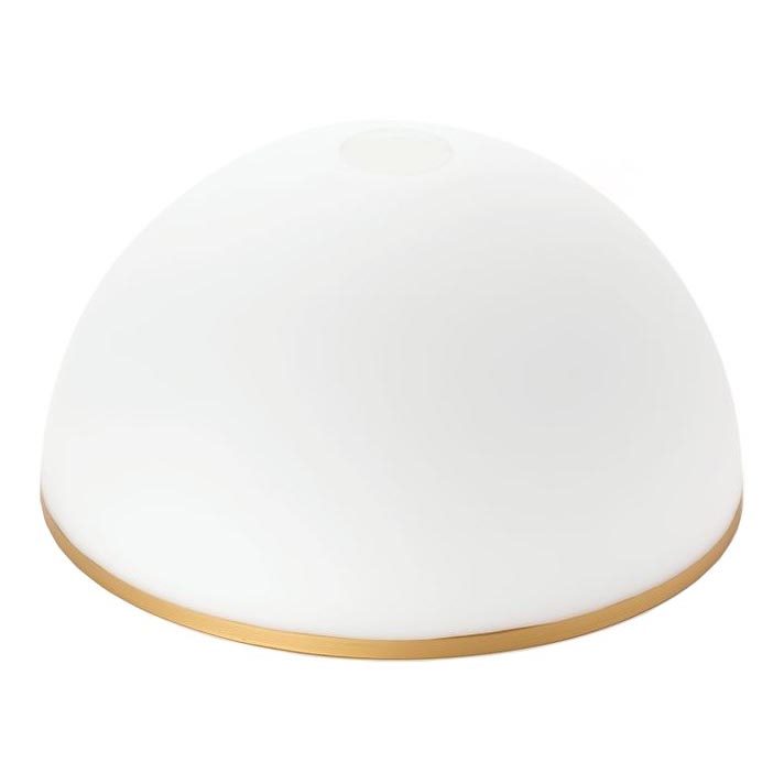 Rezerves stikls lustrai un grīdas stāvlampai OLD LAMP E27 d. 30 cm balta/zelta