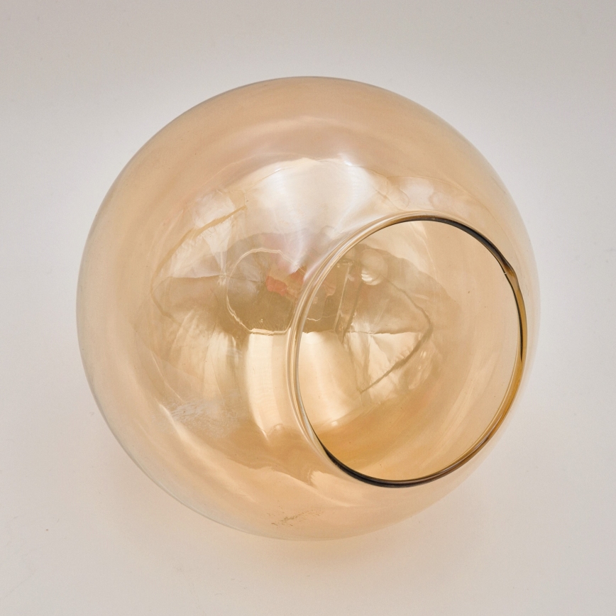 Rezerves stikls lustrai un sienas gaismeklim GEORGIA G9, diametrs 12 cm, dūmakaini bēšā krāsā