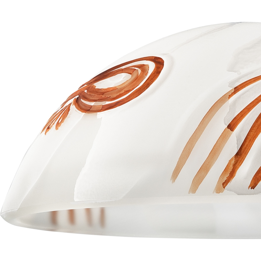 Rezerves stikls lustrai SFERA E27 120x300 mm balta/oranža