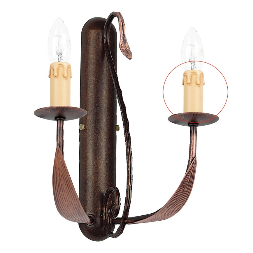 Rezerves svečturis priekš sienas lampa LOARA E14