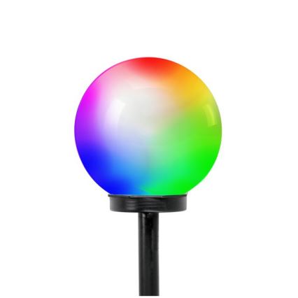 RGB LED saules lampa SPHERE, LED/1,2 V, IP44, 200 mAh, Ø 20 cm