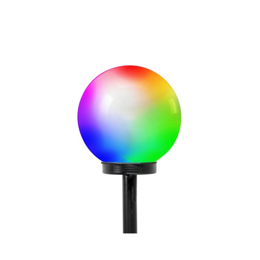 RGB LED saules lampa SPHERE, LED/1,2 V, IP44, 200 mAh, Ø 20 cm