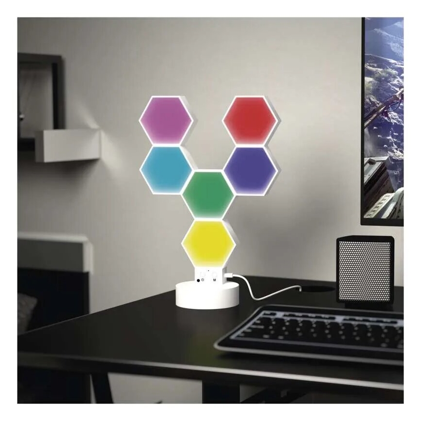 RGBIC Aptumšojama galda lampa GoSmart LED/5,5W/230V Wi-Fi Tuya