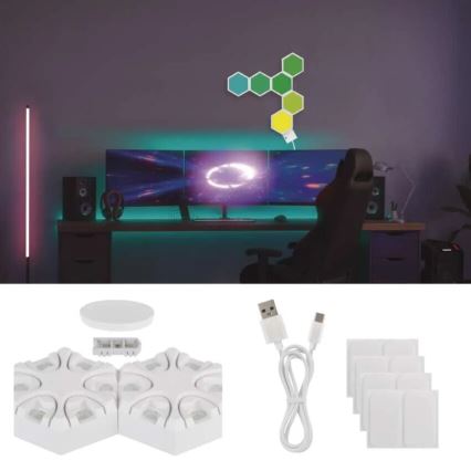 RGBIC Aptumšojama galda lampa GoSmart LED/5,5W/230V Wi-Fi Tuya