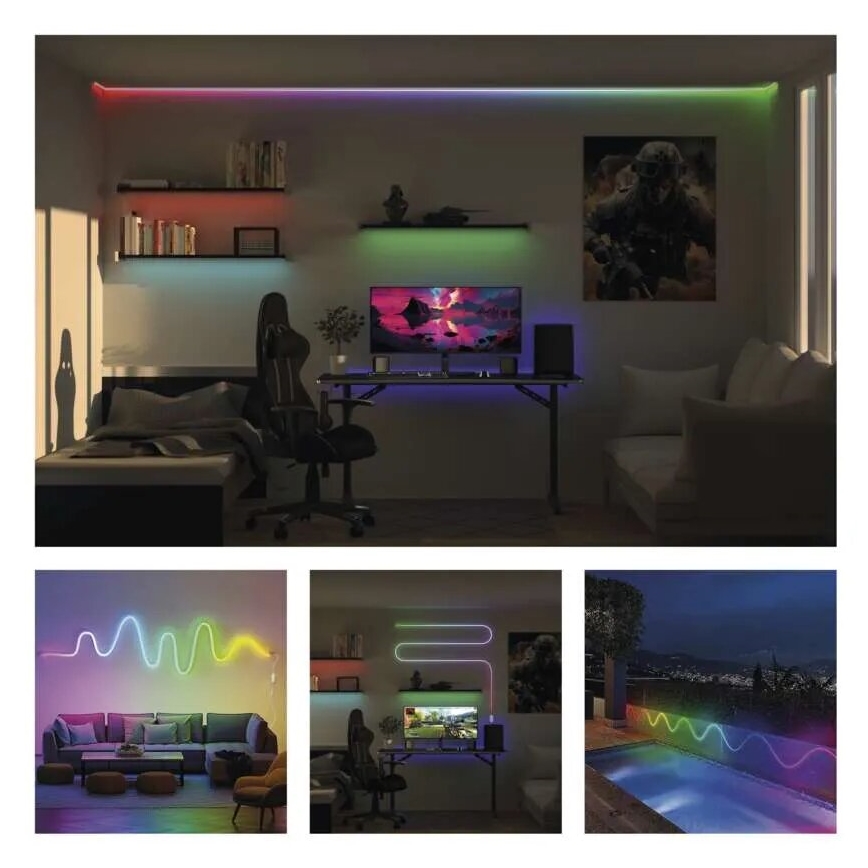 RGBIC LED Aptumšojama josla GoSmart LED/24W/230V 3 m Wi-Fi Tuya