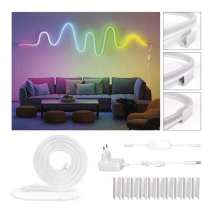 RGBIC LED Aptumšojama josla GoSmart LED/24W/230V 3 m Wi-Fi Tuya