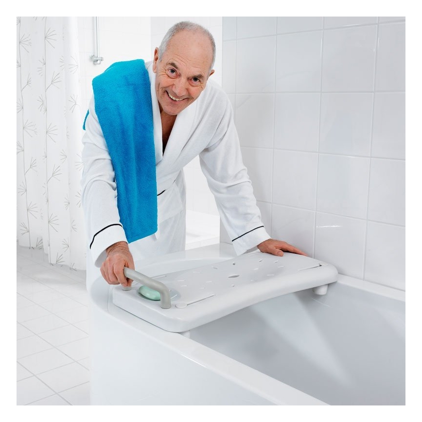 Ridder - Vannas sēdeklis ar rokturi 31x70 cm balts