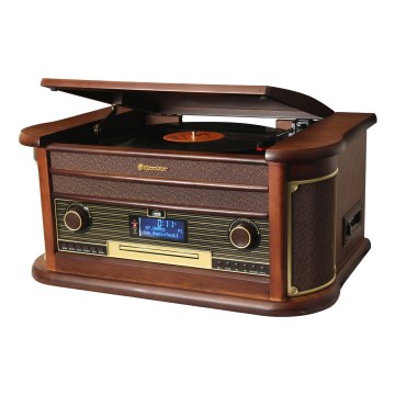 Roadstar HIF-1996D+BT - Hi-Fi sistēma ar gramafonu, radio, CD un kasešu atskaņotāju, 40W/230V + tālvadības pults