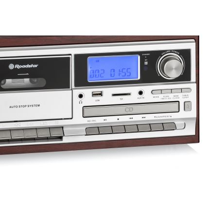 Roadstar HIF-8892 EBT - Hi-Fi sistēma ar gramofonu, CD un kasešu atskaņotāju 64W/230V + tālvadības pults