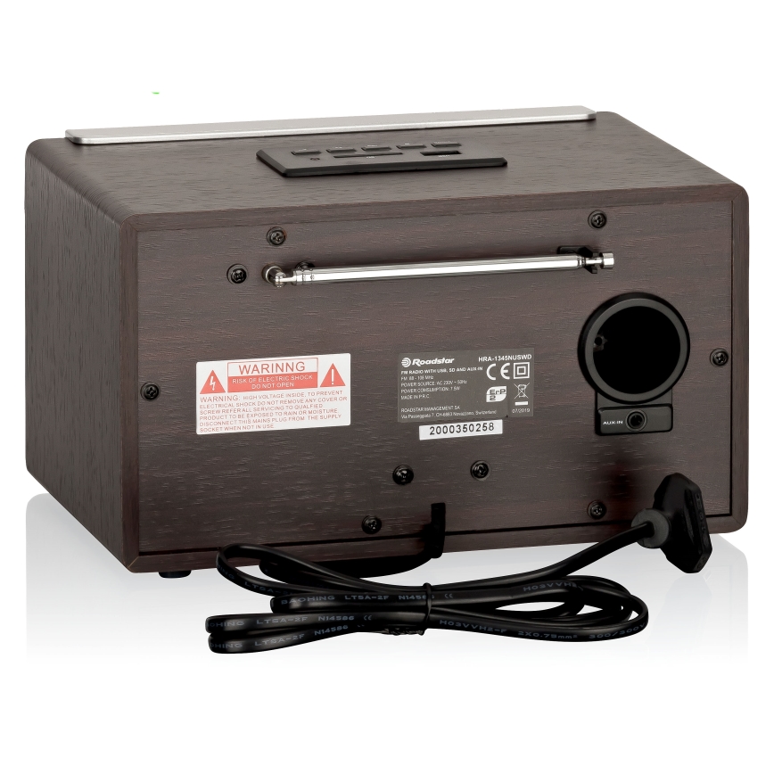 Roadstar HRA-1345NUS/WD - Radio ar FM 16W/230V
