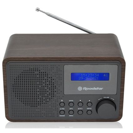 Roadstar HRA-700D+/WD - Radio ar DAB+, FM un modinātāju 16W/230V/4xAA