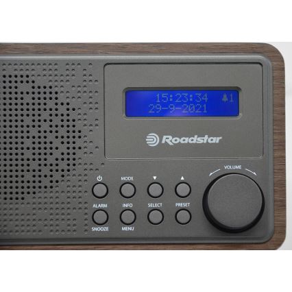 Roadstar HRA-700D+/WD - Radio ar DAB+, FM un modinātāju 16W/230V/4xAA