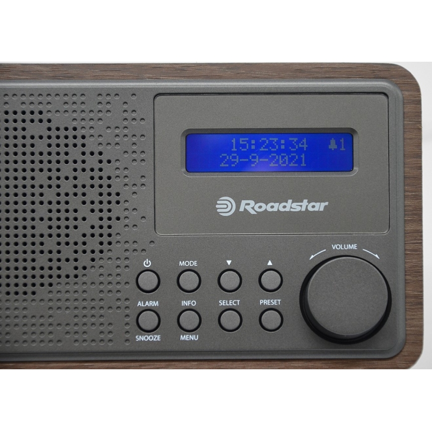 Roadstar HRA-700D+/WD - Radio ar DAB+, FM un modinātāju 16W/230V/4xAA