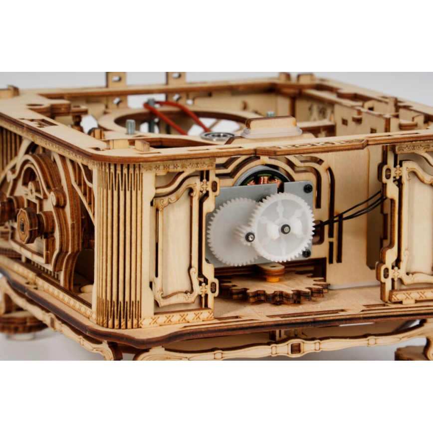 RoboTime - 3D koka mehāniskā puzle Gramofons (manuālā vadība)