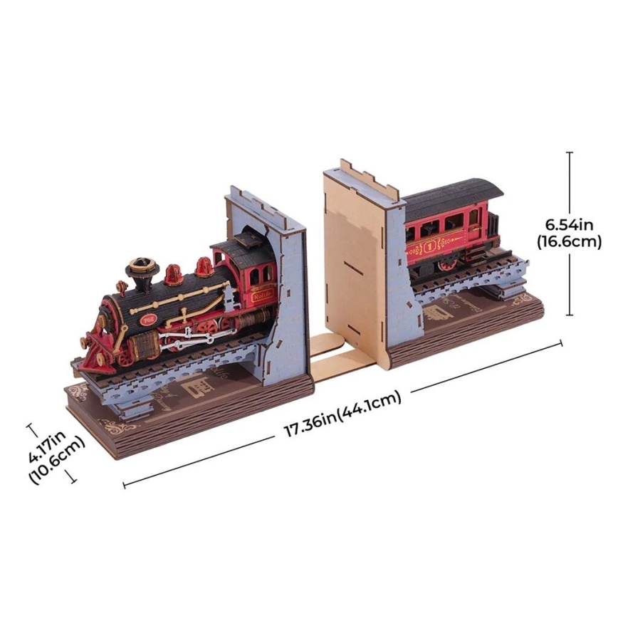 RoboTime - 3D puzzle Grāmatu statīvs Historic steam vilciens