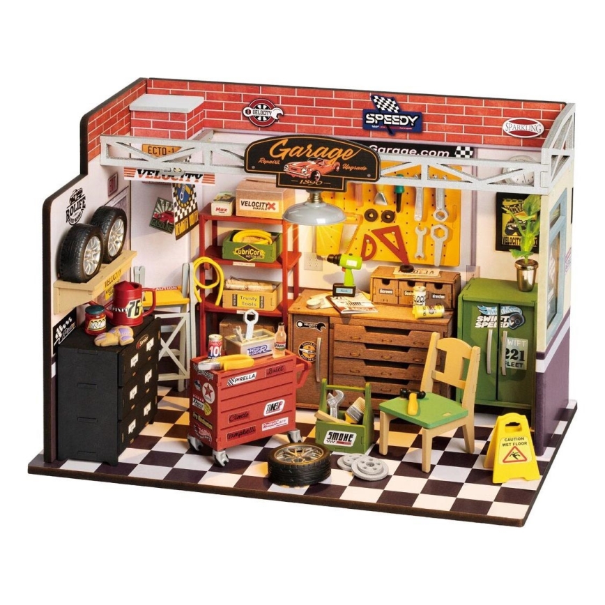 RoboTime - Miniatūras māja Garāža 2xAAA