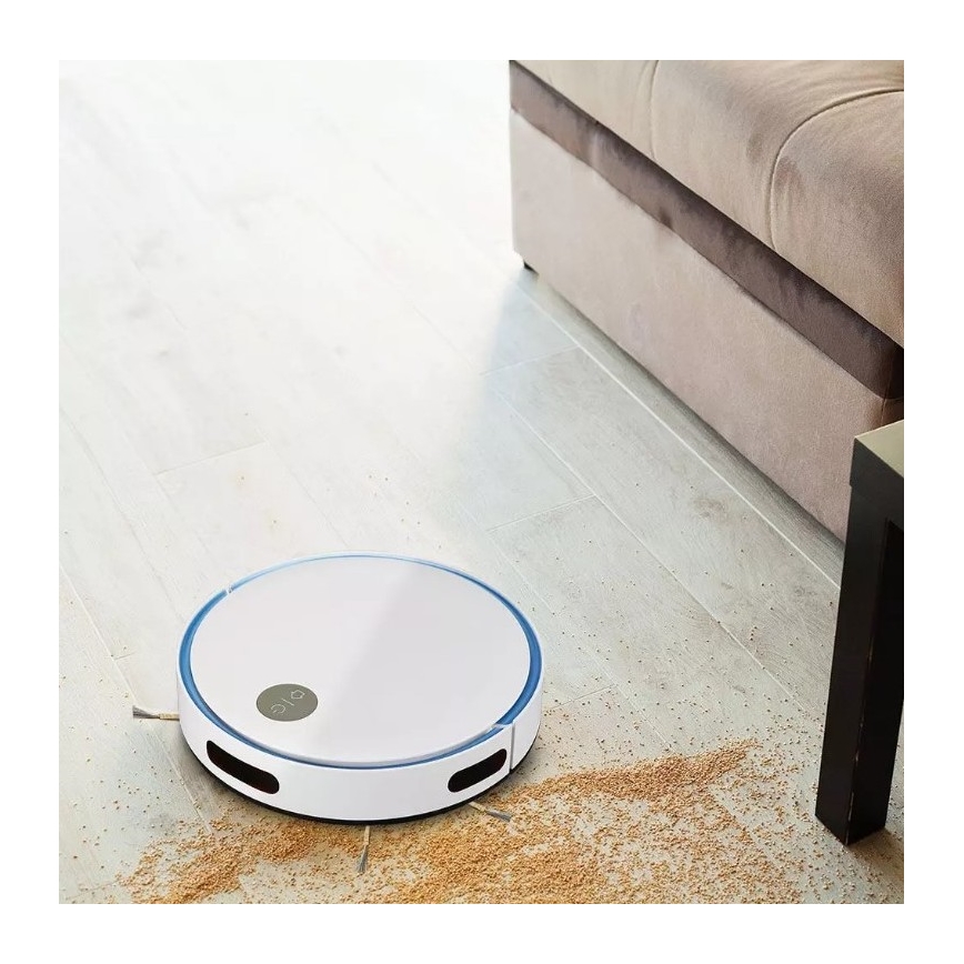 Robots putekļu sūcējs balts/zils + tālvadības pults