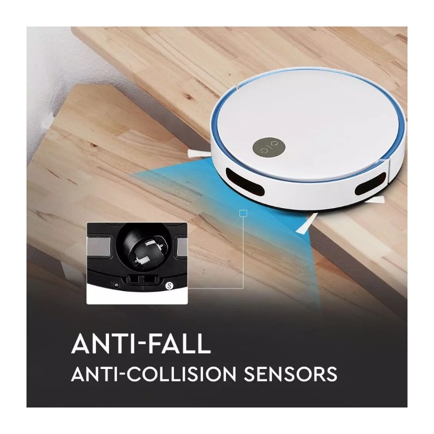 Robots putekļu sūcējs balts/zils + tālvadības pults