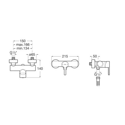 Roca A5A2196C00 - NAIA dušas jaucējkrāns, spīdīgs hroms
