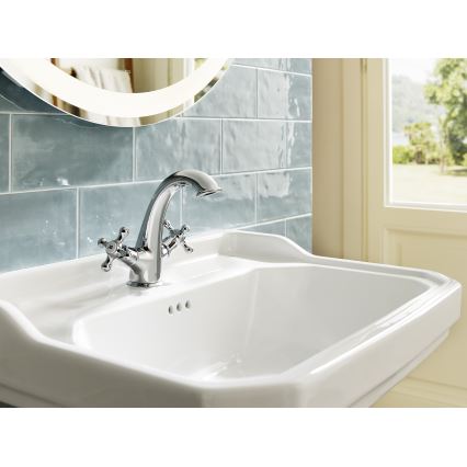 Roca A5A3A4BC00 - Izlietnes krāns + noteka ar pārplūdi CARMEN 17,8 cm spīdīgi hromēts