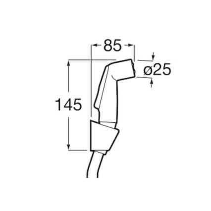 Roca A5B9130C00 - Rokas bidē izsmidzinātājs BE-FRESH, spīdīgi hromēts
