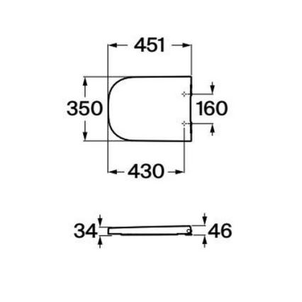 Roca A80147200B - Tualetes sēdeklis SoftClose GAP, Supralit, balts