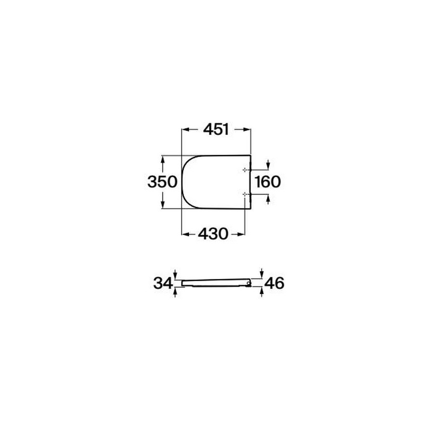 Roca A80147200B - Tualetes sēdeklis SoftClose GAP, Supralit, balts